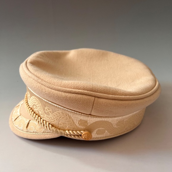 Lack of Color Riviera Cap Gold Medium 57cm Cream Baker Boy Military Hat main image 9